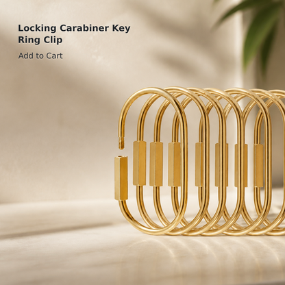 Locking Carabiner Keychain with Screw Closure
