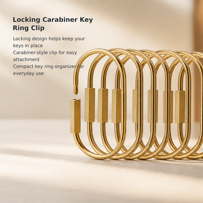 Locking Carabiner Keychain with Screw Closure